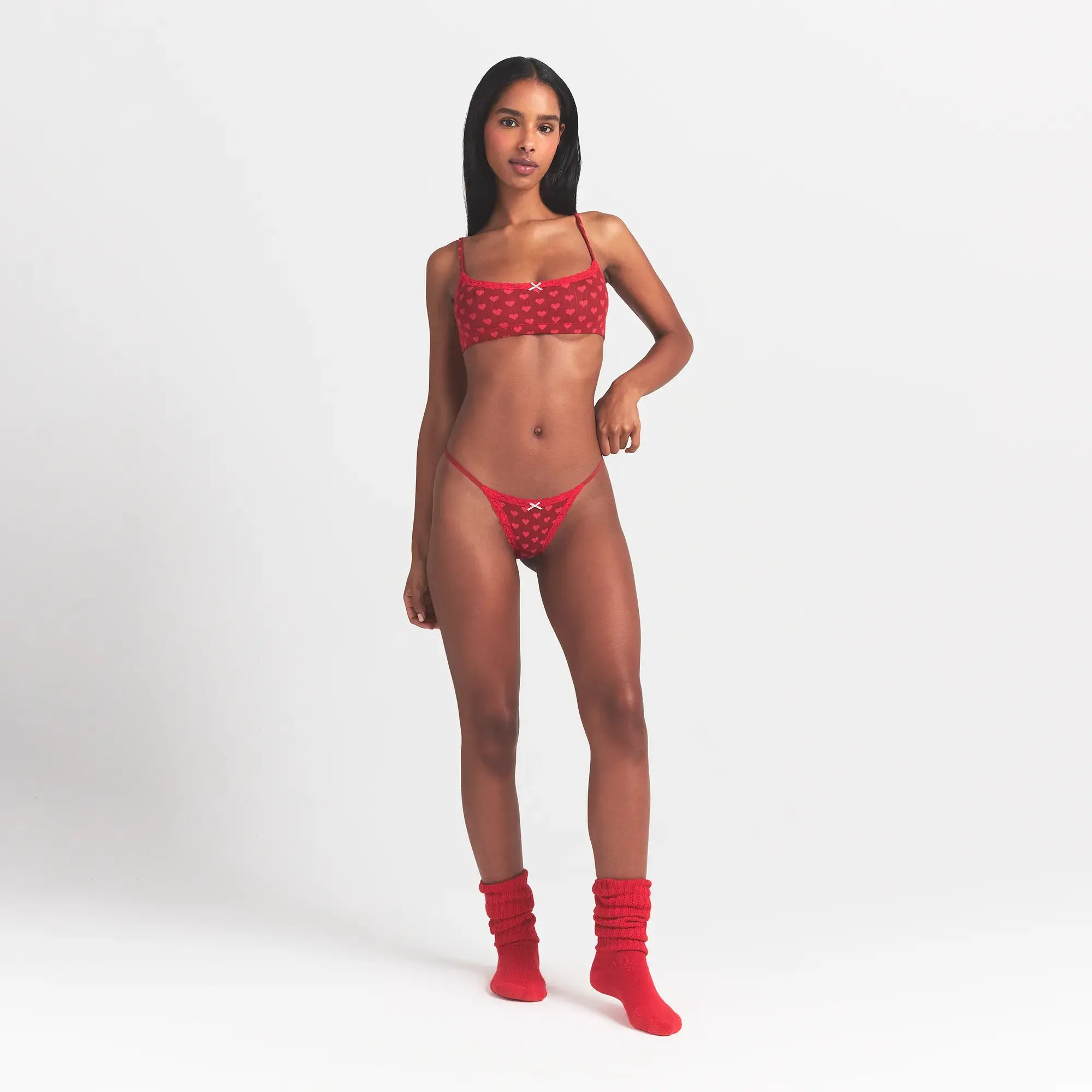 Pointelle Lace String Thong