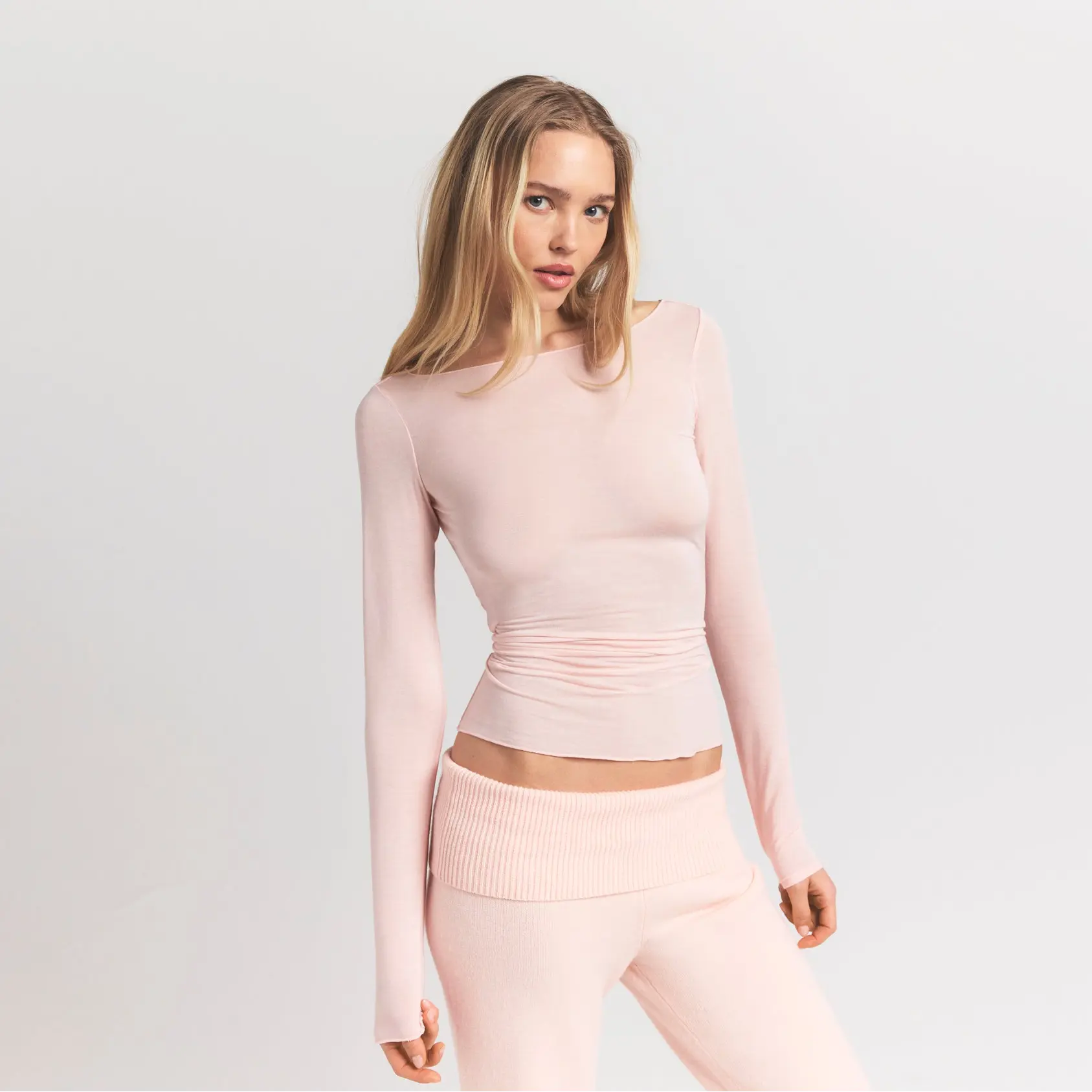 Long Sleeve Boatneck Top - Image 2